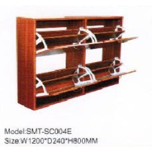 Wood Grain Melamine Particle Board Shoe Cabinet